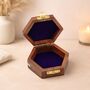 Handmade Hexagon Wooden Box With Star, thumbnail 3 of 10