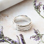 Personalised Sterling Silver Triple Spinner Ring, thumbnail 2 of 8