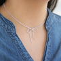 Snake Chain Bow Choker Necklace, thumbnail 1 of 5
