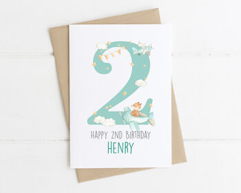 Personalised Children's Birthday Card Aeroplanes, 4 of 9