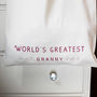 'World's Greatest' Personalised Cotton Tote, thumbnail 2 of 5
