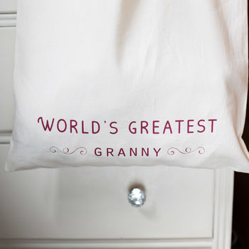 'World's Greatest' Personalised Cotton Tote, 2 of 5