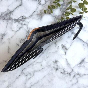 Black Leather Wallet With Rfid Technology, 4 of 4