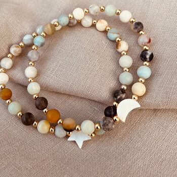 Moon And Stars Amazonite Bracelet, 5 of 8