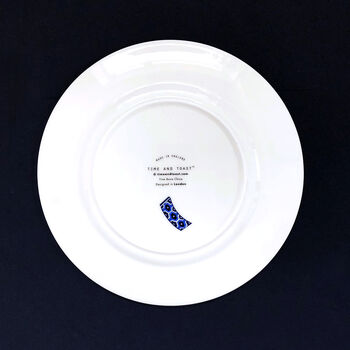 Blue Willow Deconstructed Fragments Bone China Plate, 2 of 2