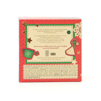 Red Christmas Tea Gift Cube, 5 of 6