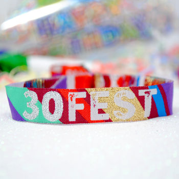 30 Fest 30th Birthday Party Festival Wristbands Favours, 5 of 6