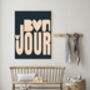 Bonjour, French Typography Art Print, thumbnail 2 of 3
