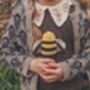 Linen Blend Bumble Bee Soft Toy, thumbnail 1 of 4