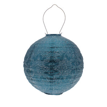 Deep Blue Solar Outdoor Globe Lantern, 10 of 12