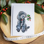 Black Toy Poodle Christmas Card, thumbnail 1 of 7