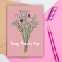 Large Mother's Day Flower's Card, thumbnail 1 of 2