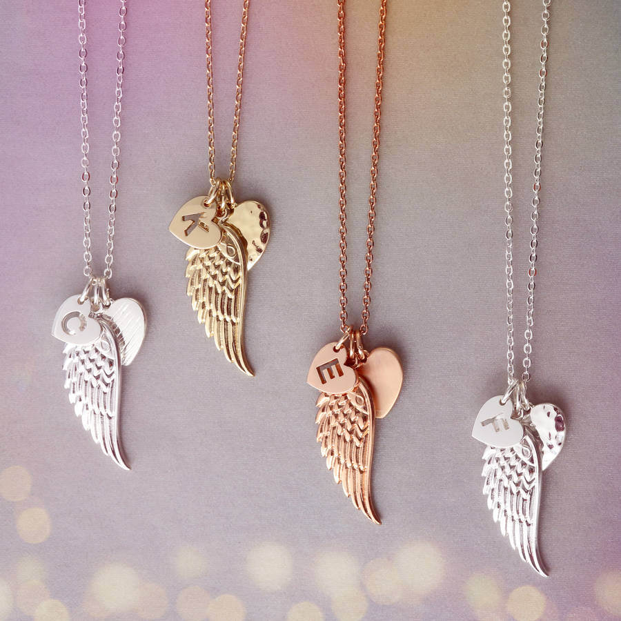 Personalised Angel Wing Charm Necklace, 1 of 4