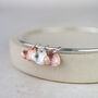 Sterling Silver And Copper Heart Charm Bangle, thumbnail 1 of 5