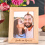 Personalised Couples Wooden Photo Frame New Home Gift, thumbnail 3 of 5