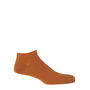 Oxford Stripe Navy And Classic Orange Men's Trainer Socks, thumbnail 5 of 6