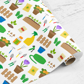 Gardener Wrapping Paper Roll Or Folded, 3 of 3