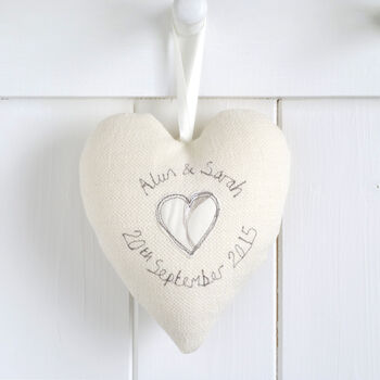 Personalised 40th Ruby Wedding Anniversary Heart Gift, 8 of 11