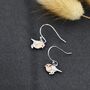 Robin Bird Drop Hook Earrings In Sterling Silver, thumbnail 5 of 12