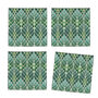 Sage Green And Grey Interwoven Trees Art Nouveau Coaster Set, thumbnail 6 of 10