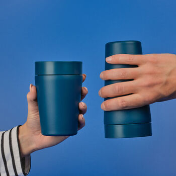 Circular And Co Travel Mug Made From Recycled Stainless Steel 8oz Midnight Blue, 6 of 8