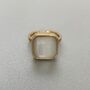 18k Gold Plated Ring With Statement White Stone, thumbnail 2 of 2