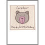Personalised Bear 1st Or Any Birthday Card For Girl, thumbnail 7 of 11