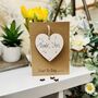 Personalised Just To Say Thank You Wooden Heart Card, thumbnail 2 of 4