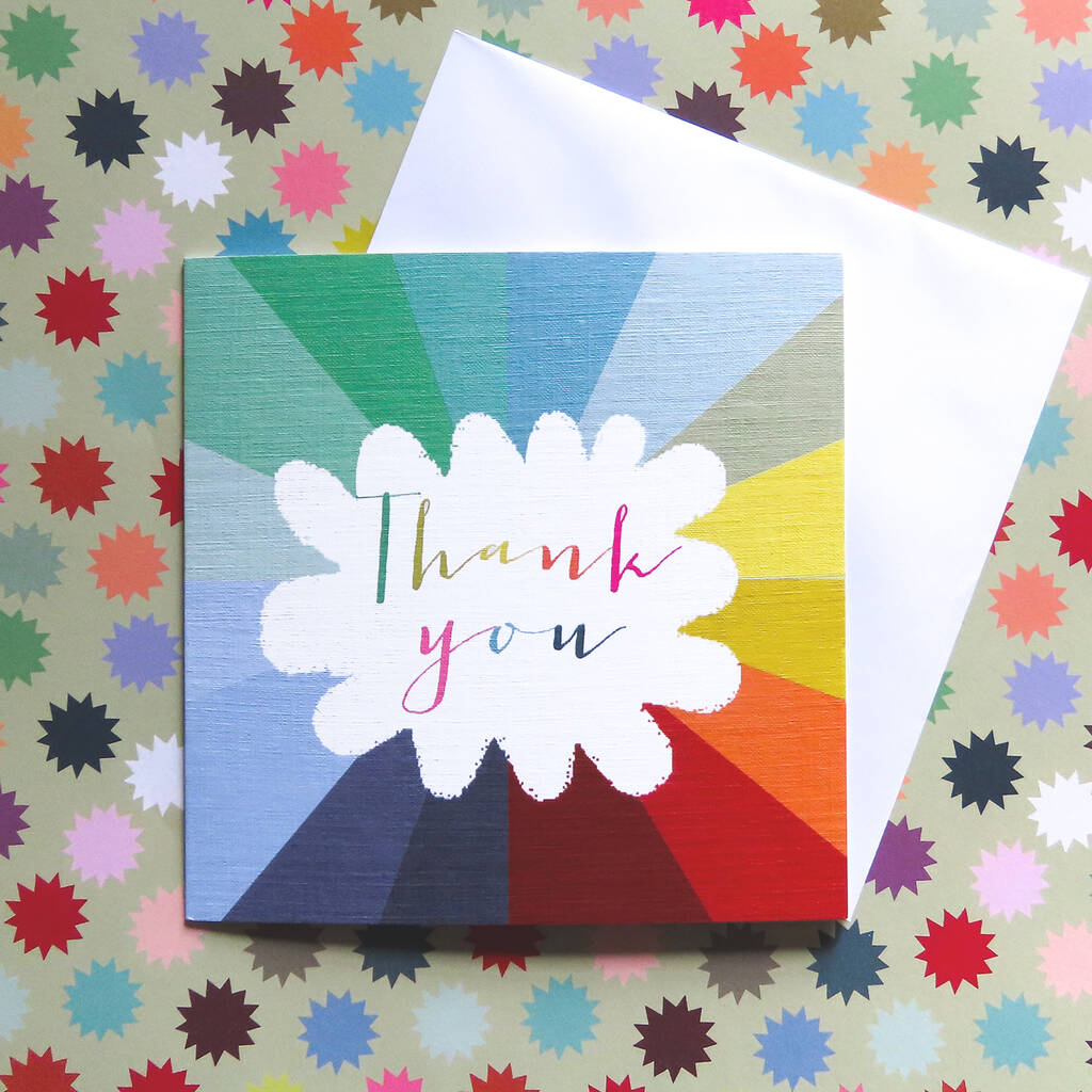 Colourful Thank You Card By Kali Stileman Publishing