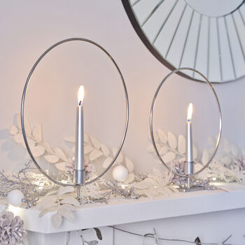 Silver Metal Candle Holder Hoops, 3 of 3