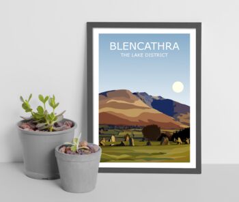 Blencathra Lake District Landscape Art Print, 2 of 4