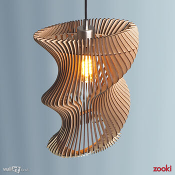 Zooki 30 'Eris' Wooden Pendant Light, 6 of 10