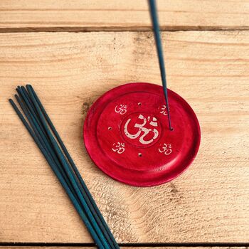 Colourful Wooden Incense Holder Stick Ash Catcher, 5 of 9