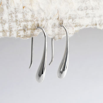 Sterling Silver Liquid Drop Earrings, 2 of 4