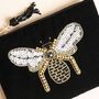 Black Velvet Bee Embroidered Pouch, thumbnail 4 of 4