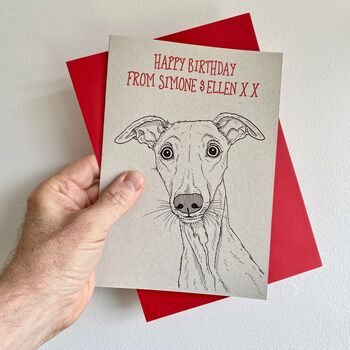 Whippet Birthday Card, 2 of 2