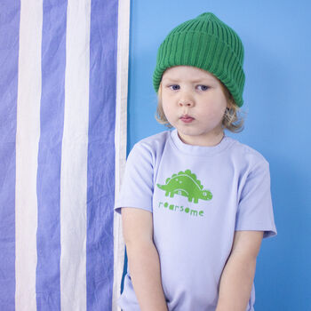 Roarsome Toddler Dinosaur Organic T Shirt, 4 of 4