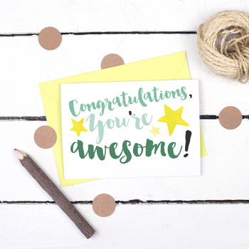 congratulations, you're awesome card by alexia claire ...