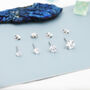 Sterling Silver Simple Cz Crystal Stud Earrings, thumbnail 4 of 11