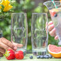 Personalised Mine And Yours Hi Ball Glass Tumbler Set, thumbnail 1 of 4