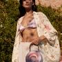 Whispering Sands Lotus Pink Short Kimono, thumbnail 3 of 3