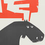 Grumpy Moose Print, thumbnail 3 of 7