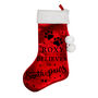 Personalised Santa Paws Dog Christmas Stocking, thumbnail 2 of 4