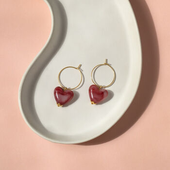 Green And White Bead With Pink Heart Necklace Set Of Two, 4 of 4