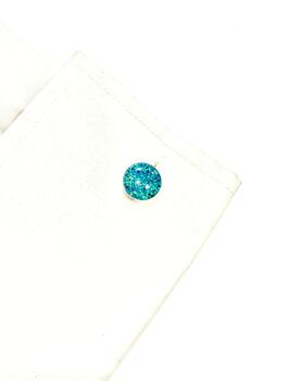 Blue Opal Cufflinks, 4 of 5