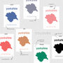 Family Names Personalised Yorkshire Map Print, thumbnail 3 of 5