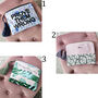 One Off Bespoke Upcycled Printed Make Up Zipper Pouch Bag, thumbnail 8 of 11