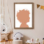 Childs Portrait For Nursery Playroom Silhouette Custom Art Print, thumbnail 3 of 8