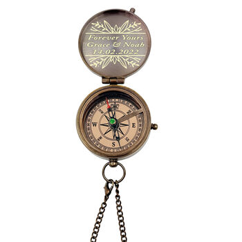 Personalised Wedding Compass Gift For Couples, 4 of 12