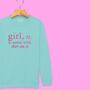 'Girl: Noise With Dirt' Definition Sweatshirt For Girls, thumbnail 1 of 12